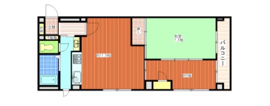 ロイヤルハイツ桃花の間取り