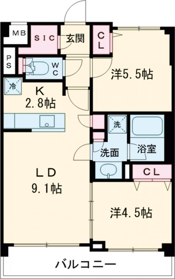 エミリブ鷺ノ宮の間取り