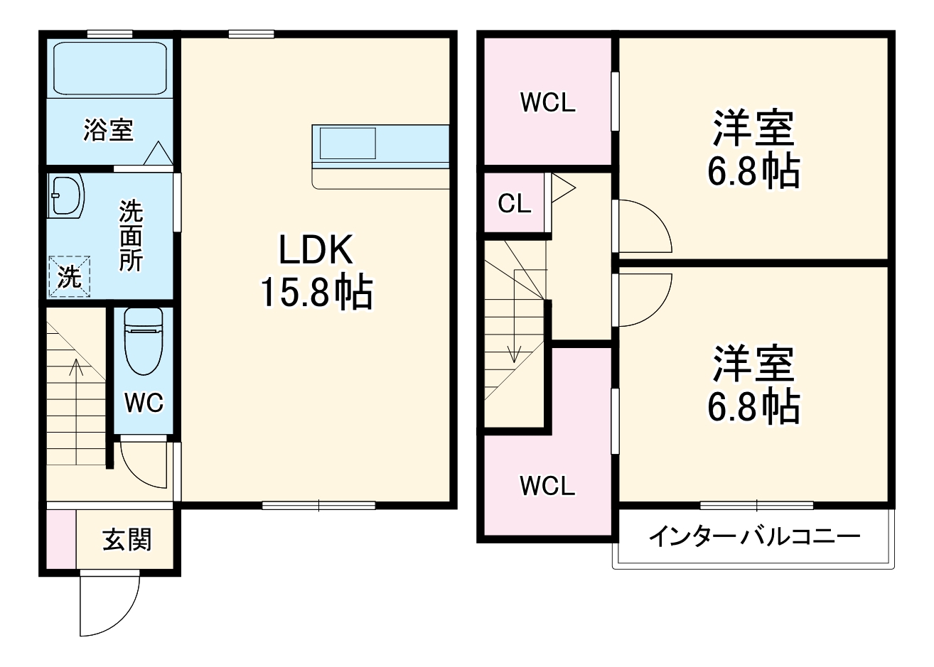 ＬＩＦＥ竜北・E号室の間取り