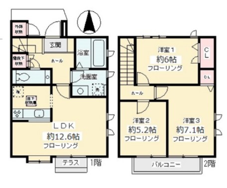 パークヴィレッジ王禅寺B棟の間取り