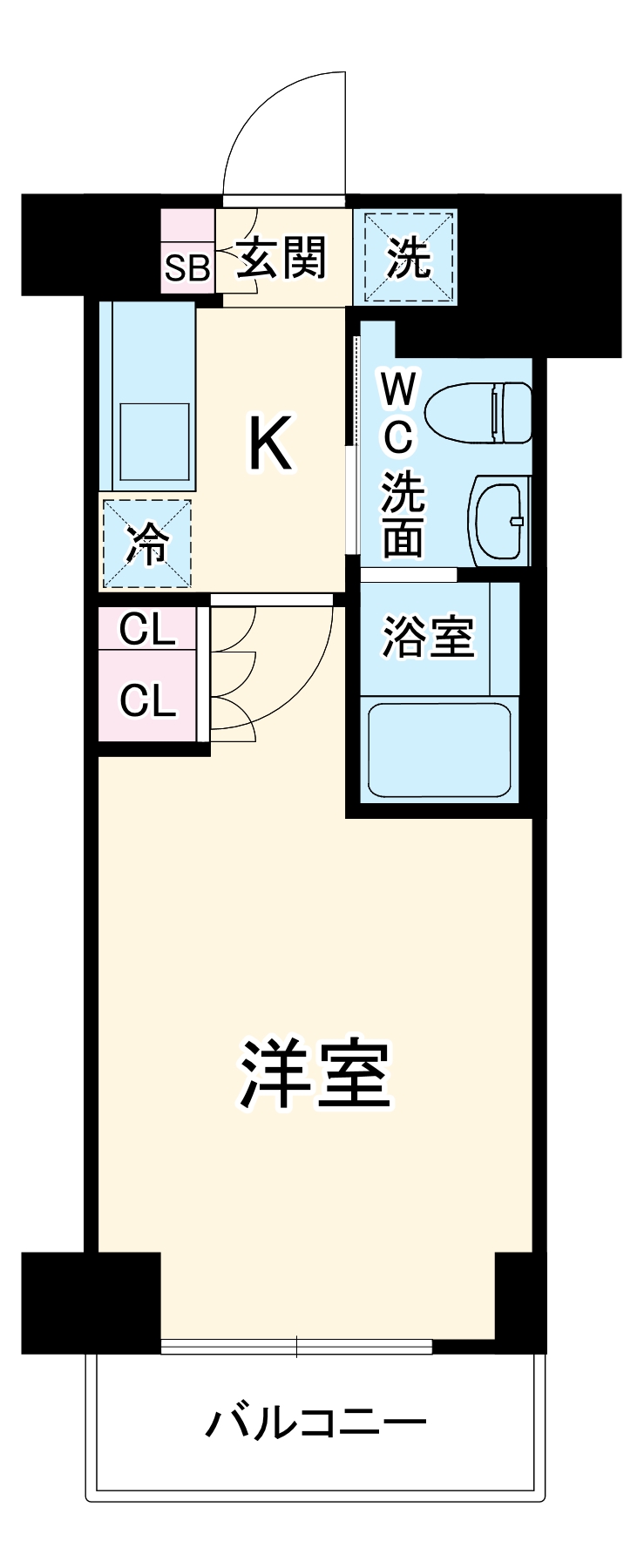 プラウドフラット登戸の間取り