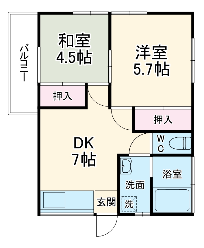 若林荘1の間取り