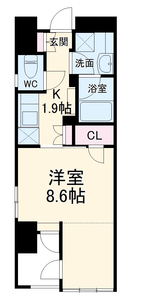 スタイリオ元住吉Ⅱの間取り