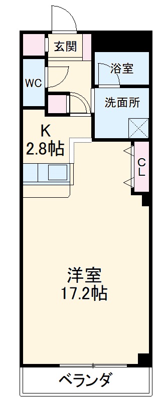 パームタウン新安城・402号室の間取り