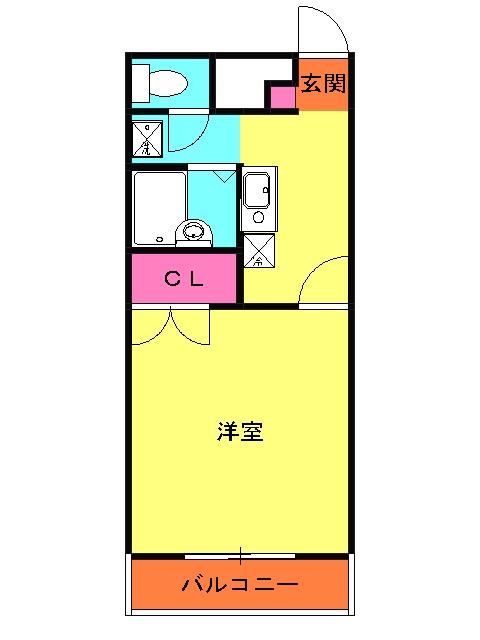 アムールKURIHAMAの間取り
