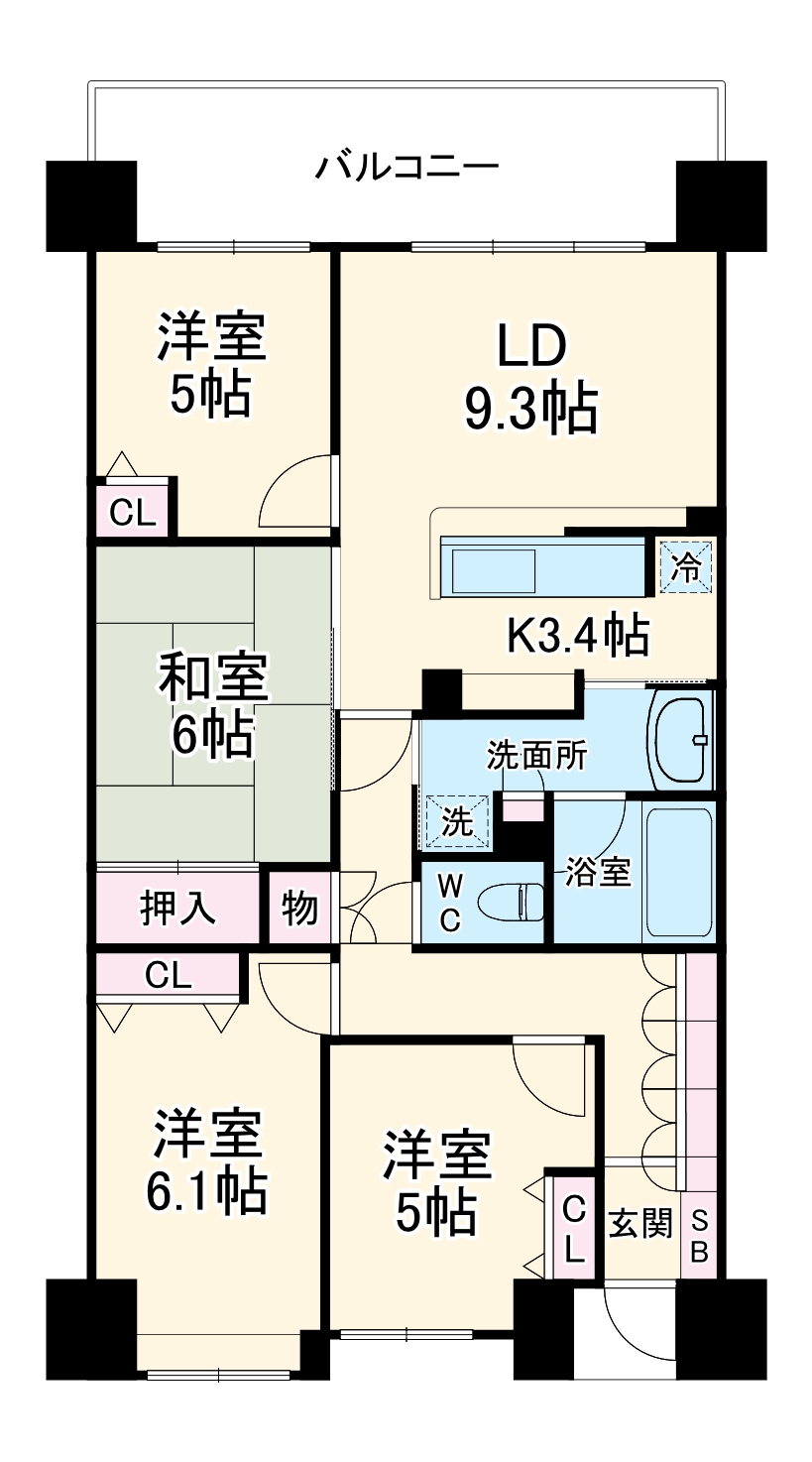 日神パレステージ横須賀田浦の間取り