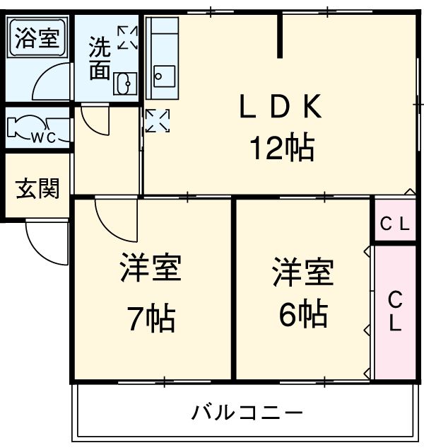 タウニー作野 Bの間取り