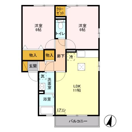 グリーンアヴェニューGの間取り