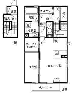 花水木 F棟の間取り