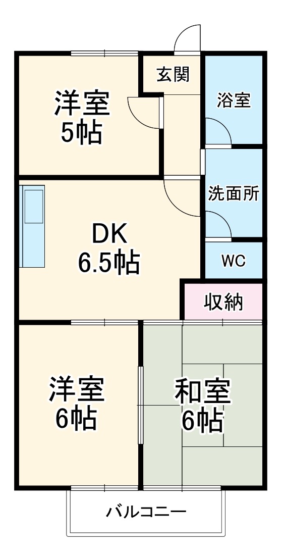 ハイステップ花田Ｃ棟の間取り