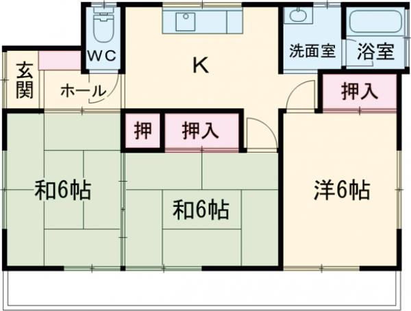阿久澤貸家東側南1棟目の間取り
