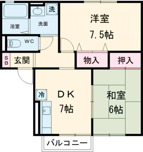 シャルマンAの間取り
