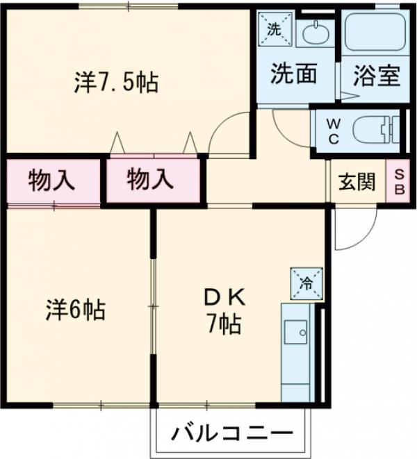 シャルマンＡの間取り