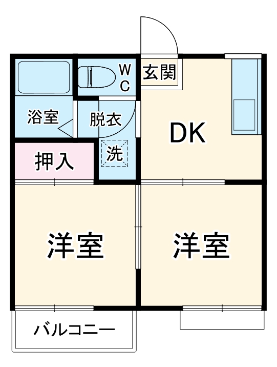 タウニィ浅間Bの間取り