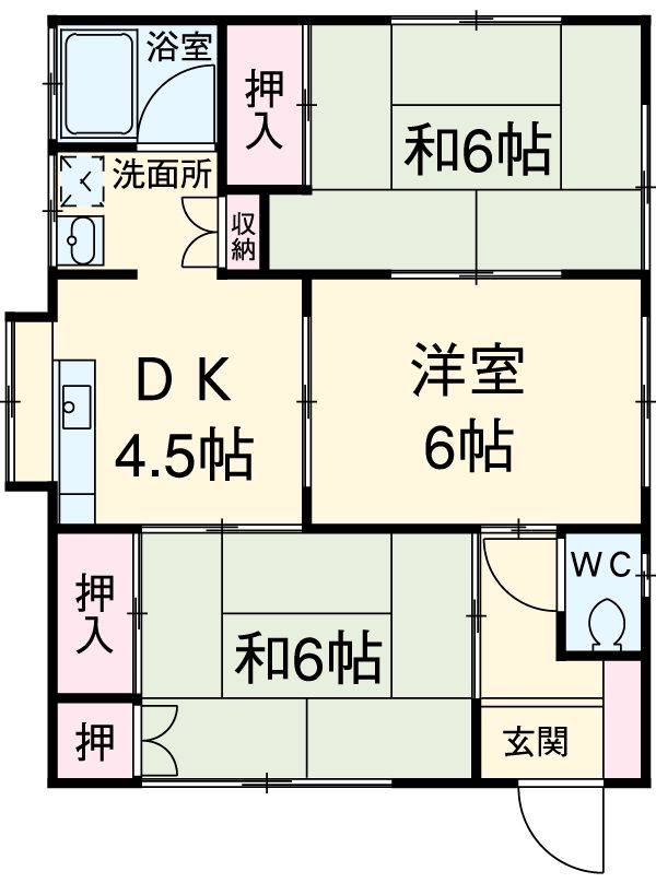善如寺貸家の間取り