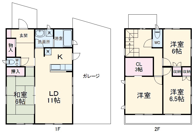 貝沢町戸建ての間取り