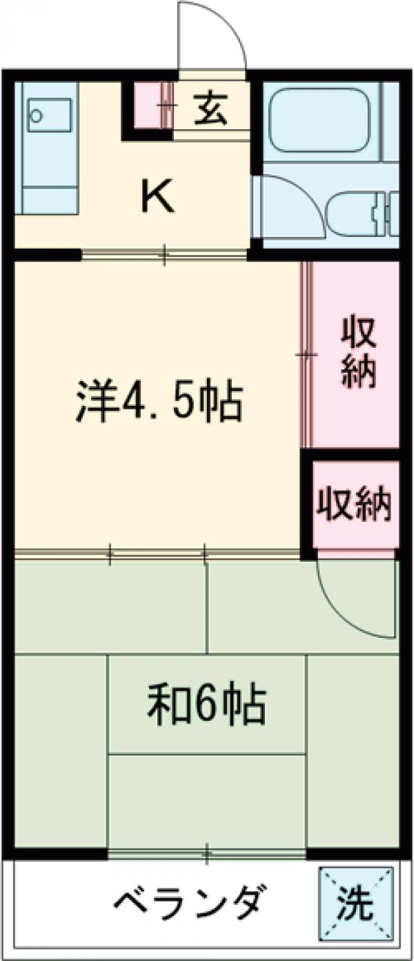 岡本ハイツの間取り