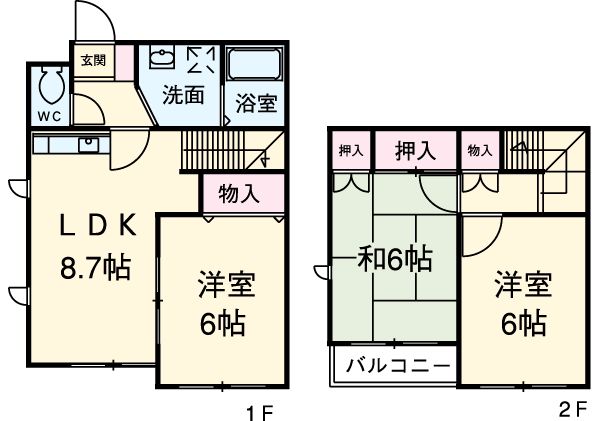 コーポ中島ツウセブンBの間取り