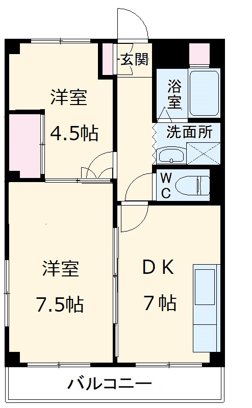 メゾンプティボワの間取り