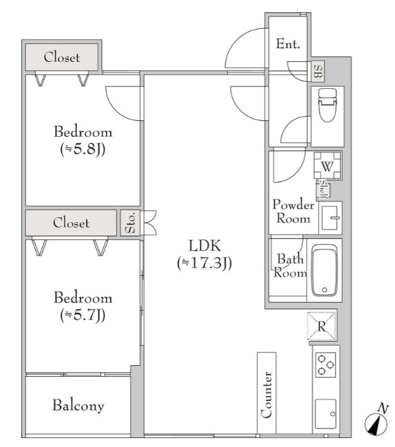 ミリアレジデンス桜新町ガーデンの間取り
