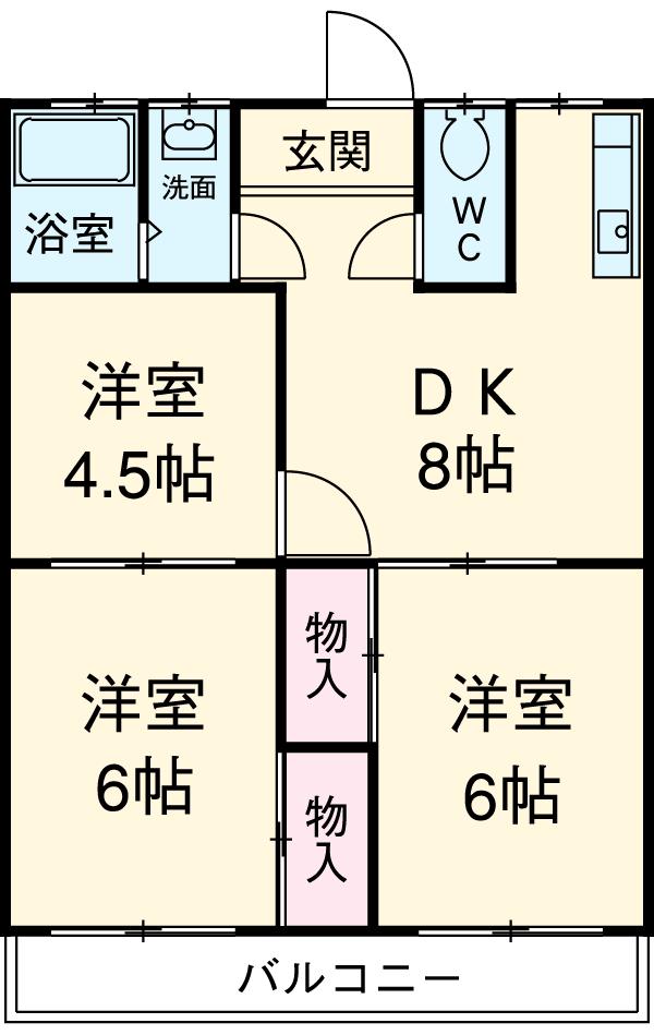 南根ハイツの間取り