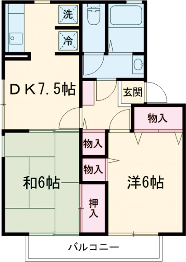 アルエート中居B棟の間取り