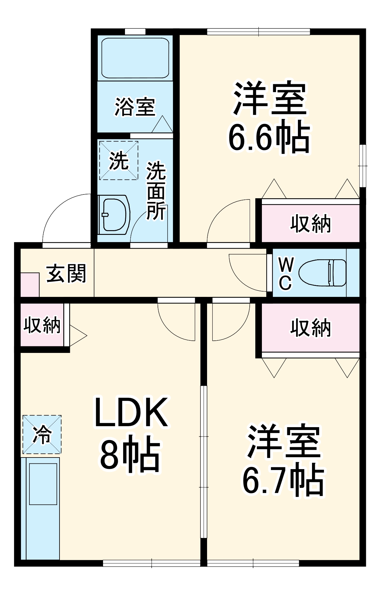 グリーンハット Aの間取り
