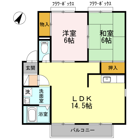 ドミールドルチェ 壱番館の間取り