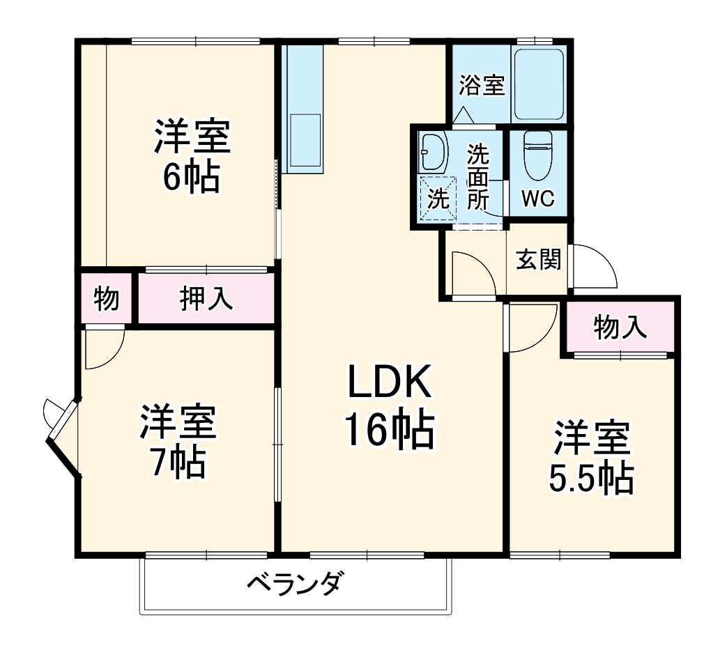 アメニティー住吉Eの間取り