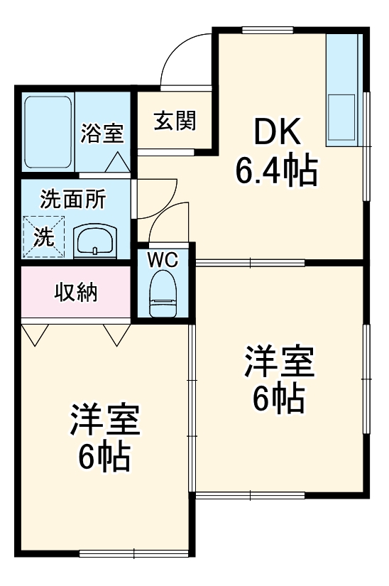 K16ハイツの間取り