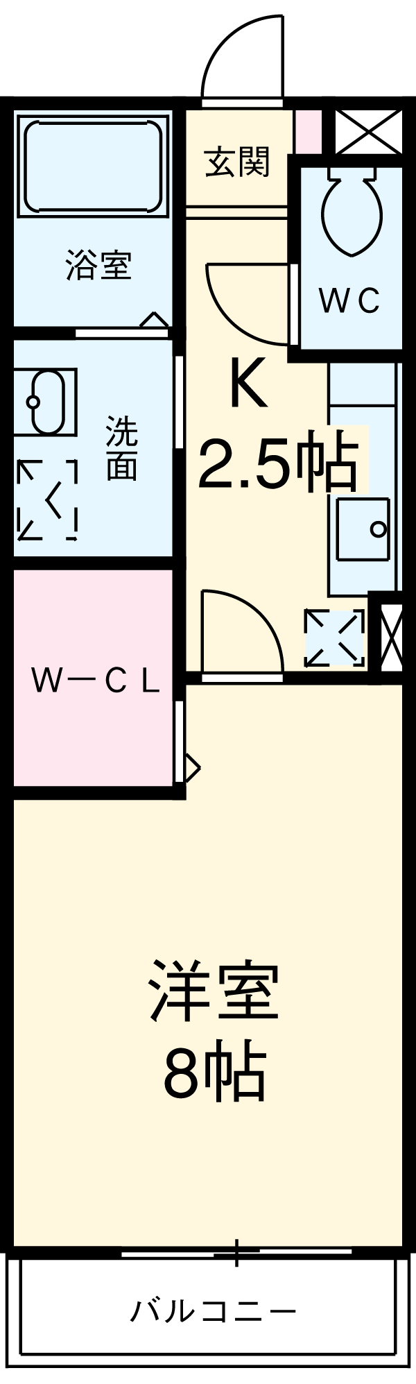 クレールアヴニール Bの間取り