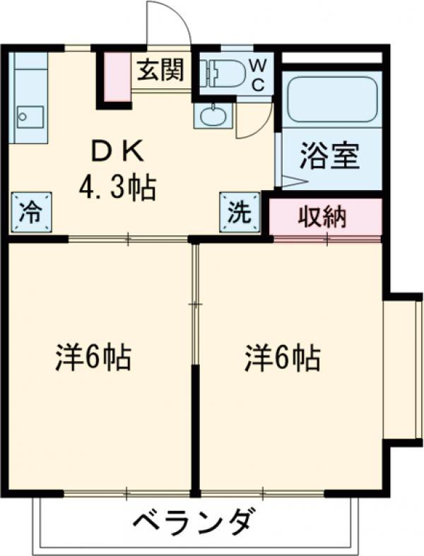 ツインKGの間取り