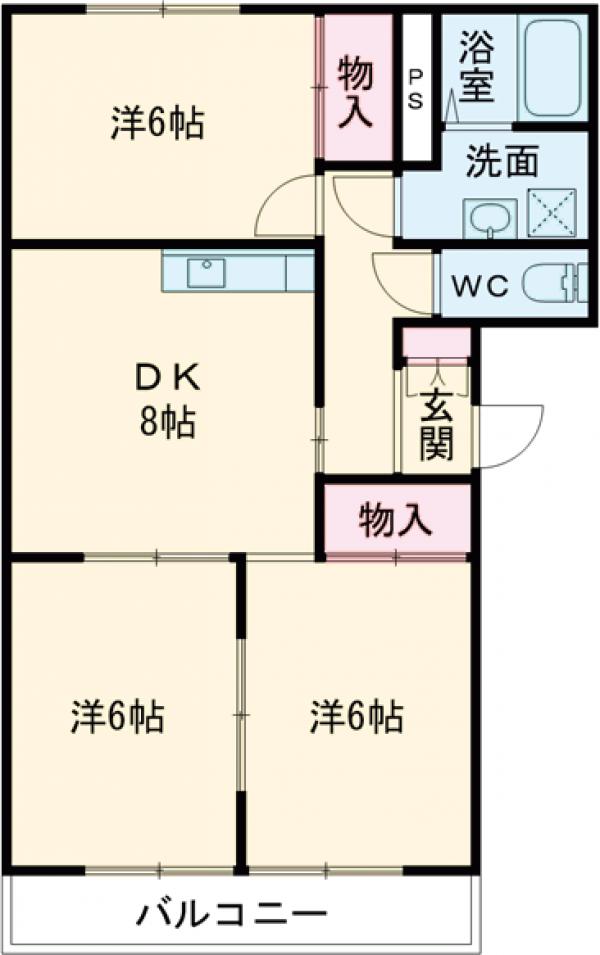 八千代チェリーハイツの間取り