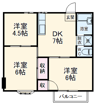 あすかヒルズの間取り