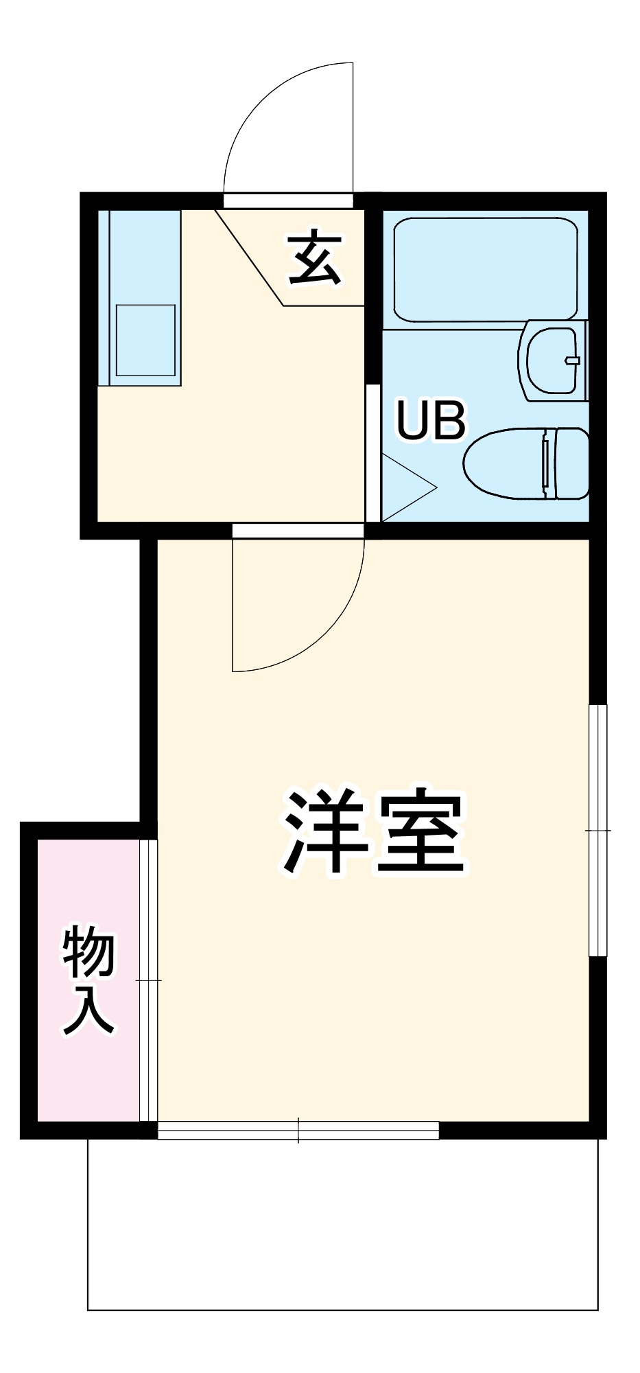 レオパレス衣笠第16の間取り