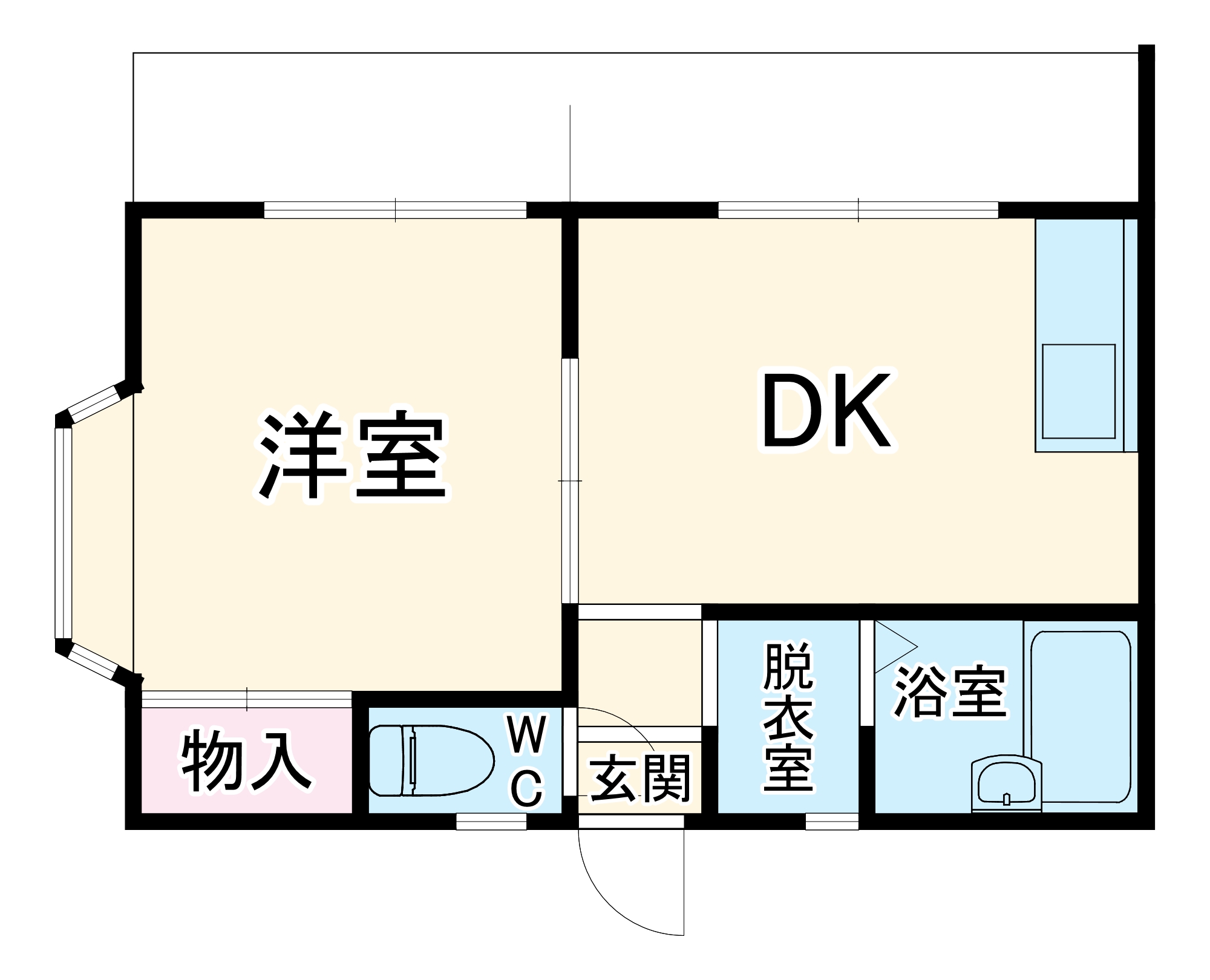 レオパレス衣笠第16の間取り