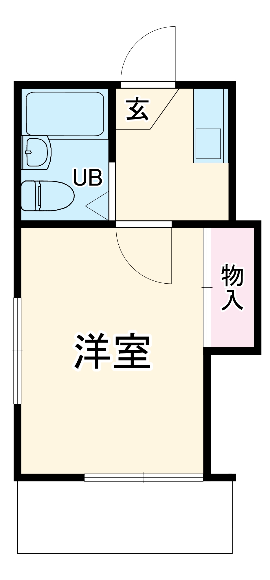 レオパレス衣笠第16の間取り