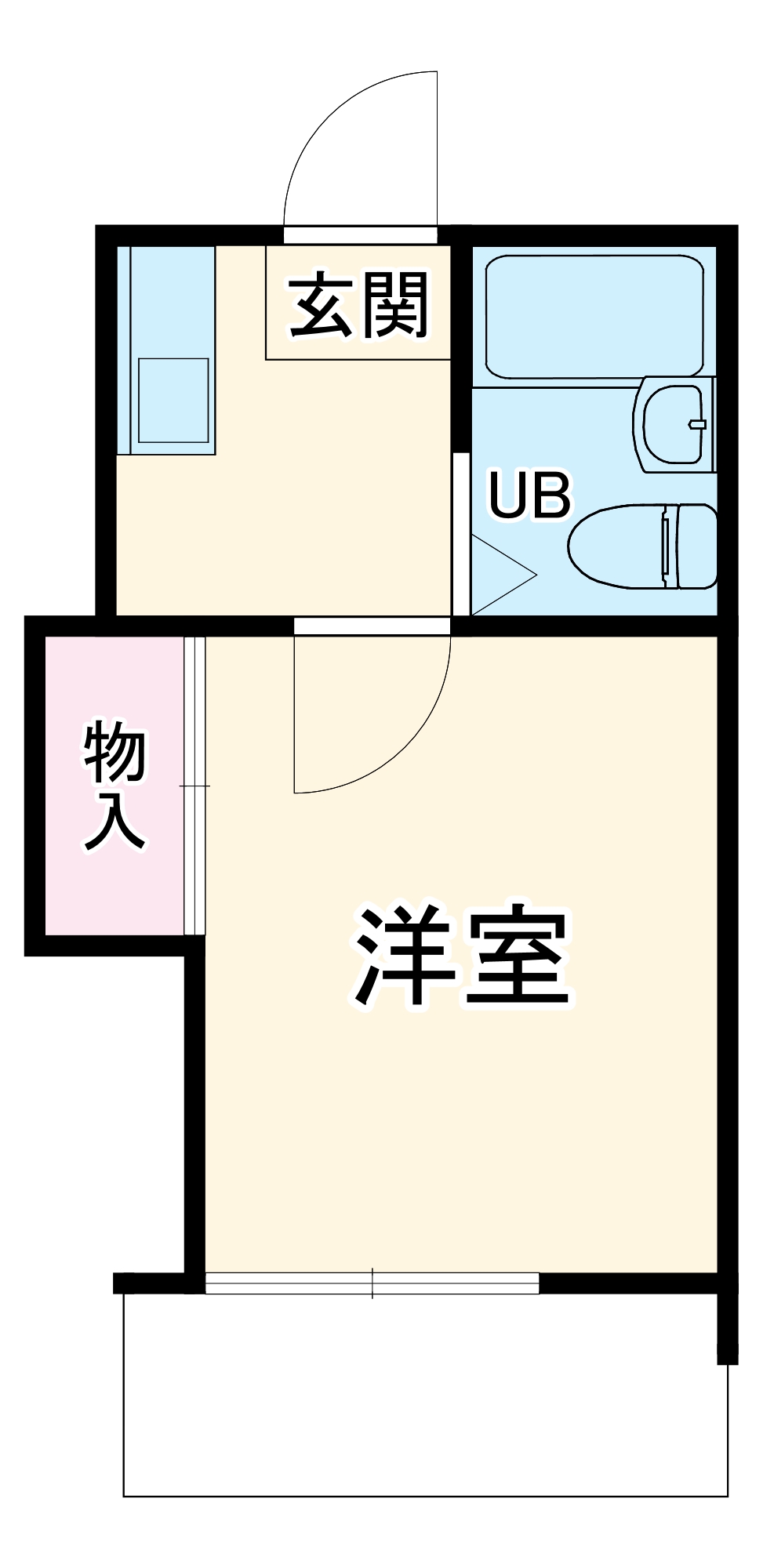 レオパレス衣笠第16の間取り