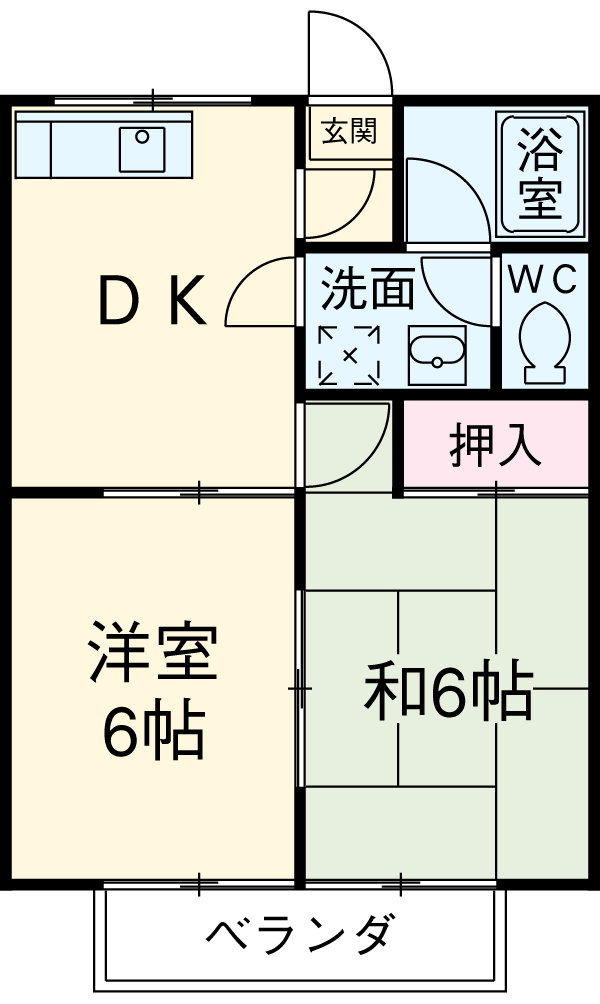 ハイツコトブキの間取り