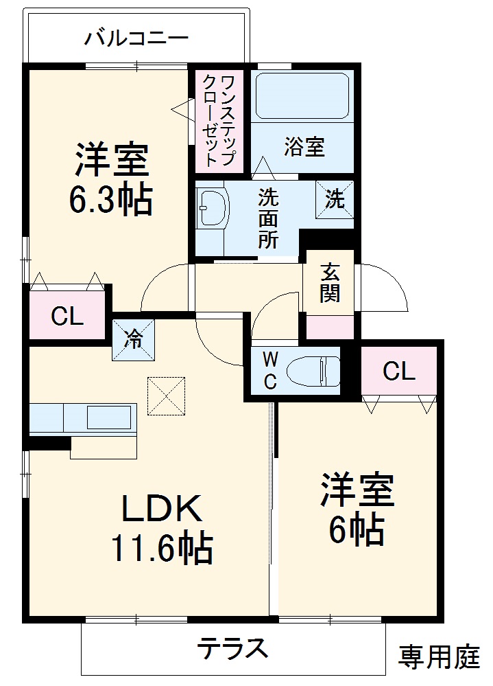 ロイヤルコートCの間取り