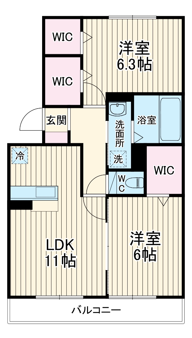 エスベランサ Bの間取り