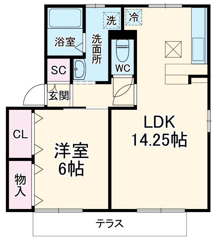 ベルデュールの間取り