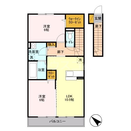 ベルデュール参番館の間取り