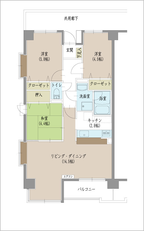 シャトレMの間取り