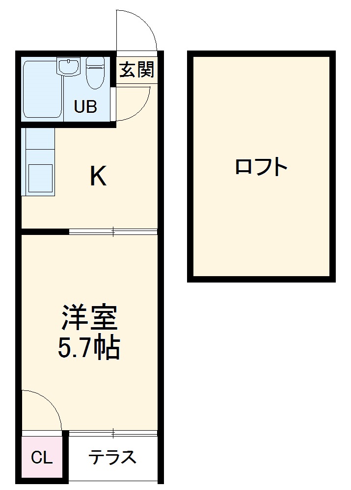 セドルハイムモリカワBの間取り