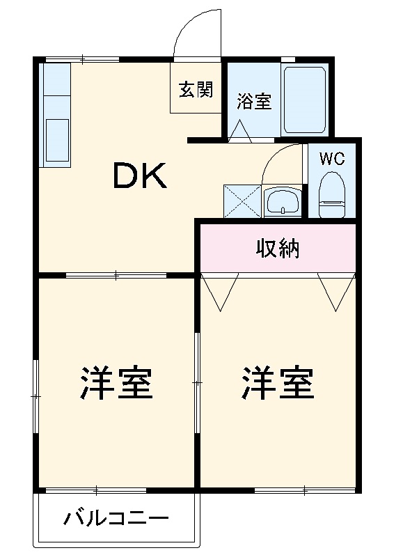 K2ハイツの間取り