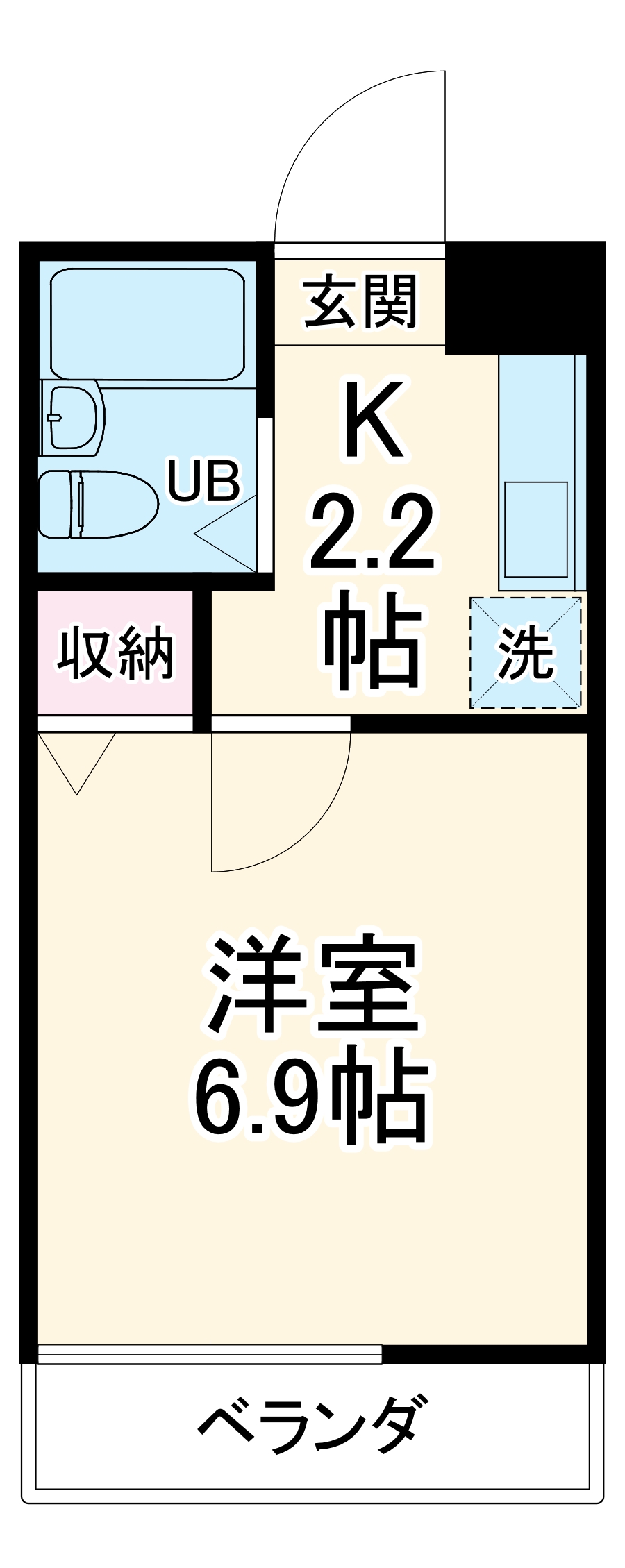 アンシンハイツ２号棟の間取り