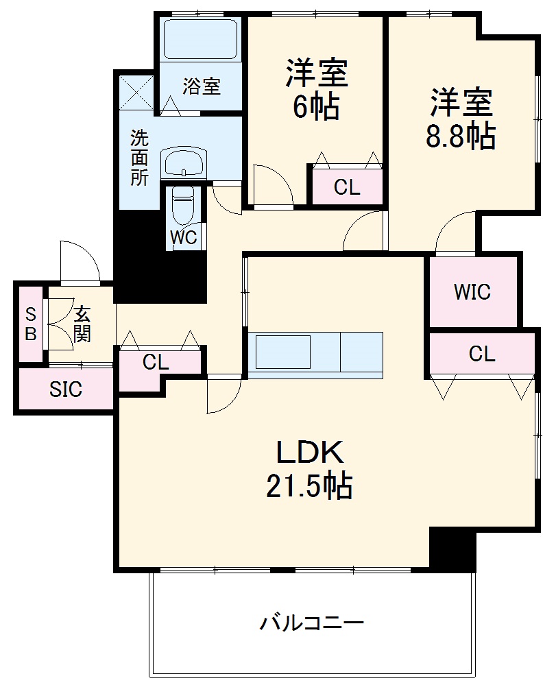 ランディングモジュールの間取り
