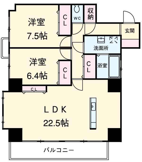 ランディングモジュールの間取り
