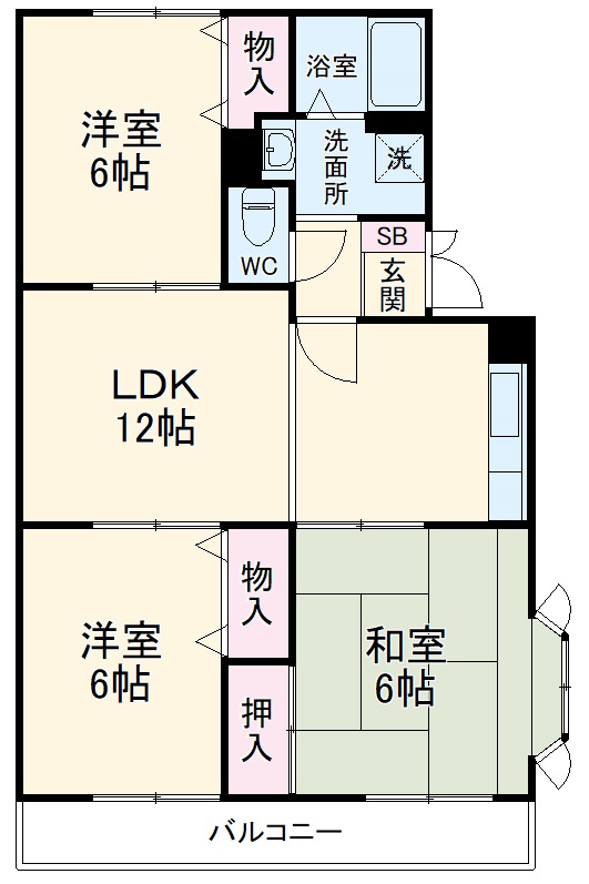 グランメール・タクボの間取り